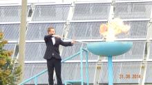 The Fire of Knowledge, the Fire of Wisdom ignited at the University Stadium